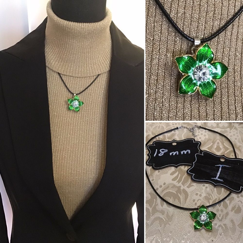 Starter necklace - beautiful flower - 18mm snap